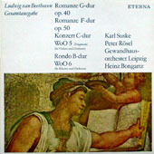 Beethoven - Romanze G-Dur Op.40 & F-Dur Op.50 + Konzert C-Dur WoO 5 (Fragment) Fur Violine Und Orchester + Rondo B-Dur WoO 6