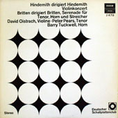 Hindemith - Violinkonzert + Britten - Serenade Op.31 (1943) Fur Tenor Solo, Horn Und Orchester