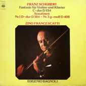 Schubert - Fantasie Fur Violine Und Klavier C-Dur D 934 + Sonatinen Nr.1 D-Dur D 384 & Nr.3 G-Moll D 408