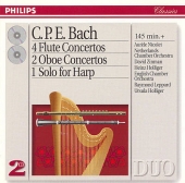 C.P.E. Bach - 4 Flute Concertos + 2 Oboe Concertos + 1 Solo For Harp [2 For 1]