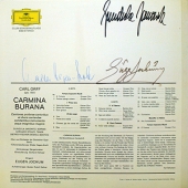 Carl Orff - Carmina Burana [With Autographs By Eugen Jochum & Gundula Janowitz]