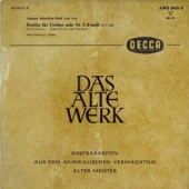 J.S. Bach - Partita Fur Violine Solo Nr.2 D-Moll [10 Inch LP]