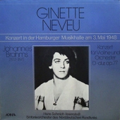Brahms - Konzert Fur Violine Und Orchester D-Dur, Op.77 : Konzert In Der Hamburger Musikhalle Am 3. Mai 1948