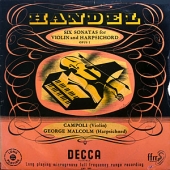 Handel - Six Sonatas For Violin And Harpsichord, Opus 1