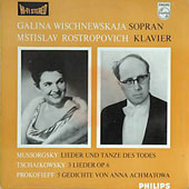 Mussorgsky - Lieder Und Tanze Des Todes + Tchaikowsky - 3 Lieder OP.6 + Prokofieff - 5 Gedichte Von Anna Achmatowa [Promo-Copy]