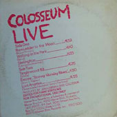 USED LP Live COLOSSEUM CONDITION : COVER : EX - DISC : M- 국가 : USA 레이블 : Warner Bros first press 년도 : 19?? 커버
