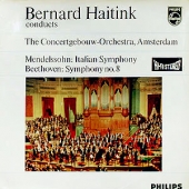USED LP Mendelssohn - Italiaanse Symfonie + Beethoven - Symfonie No.8 BERNARD HAITINK COND / HET CONCERTGEBOUWORKEST CONDITION : COVER : EX+ / DISC : EX 국가 : HOLLAND 레이블 : Philips / Hi-Fi Stereo original first press 년도 : 196? 커버