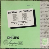 Recital De Violin : Gounod - Ave Maria + Kreisler - Liebesfreud + Massenet - Meditation De Thais + Rimsky-Korsakov - Hymne Au Soleil [10 Inch LP]